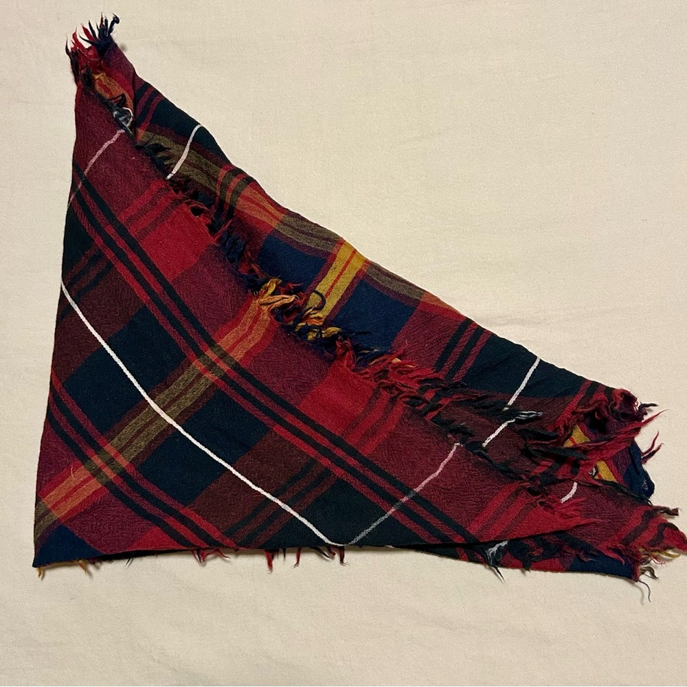 Wilfred Plaid Triangle Scarf - Picture 4 of 4